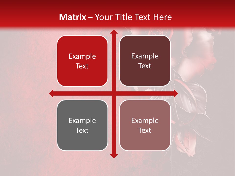 Kwiat Czerwony Kartka PowerPoint Template