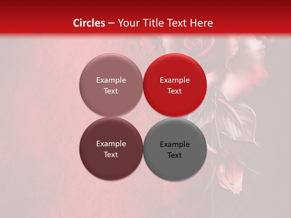 Kwiat Czerwony Kartka PowerPoint Template