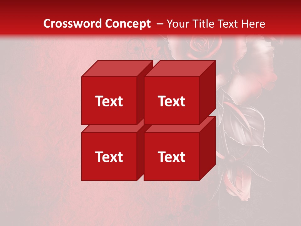 Kwiat Czerwony Kartka PowerPoint Template