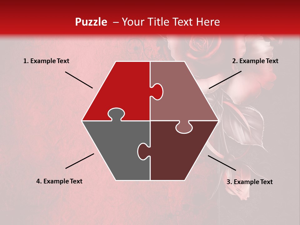 Kwiat Czerwony Kartka PowerPoint Template