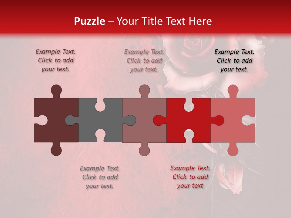 Kwiat Czerwony Kartka PowerPoint Template