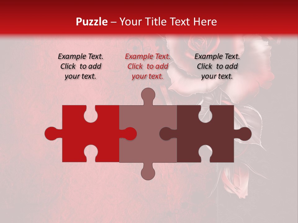 Kwiat Czerwony Kartka PowerPoint Template