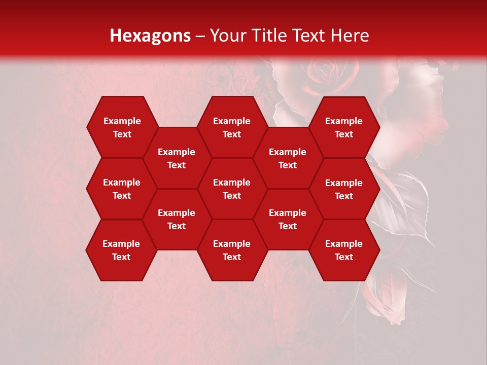 Kwiat Czerwony Kartka PowerPoint Template