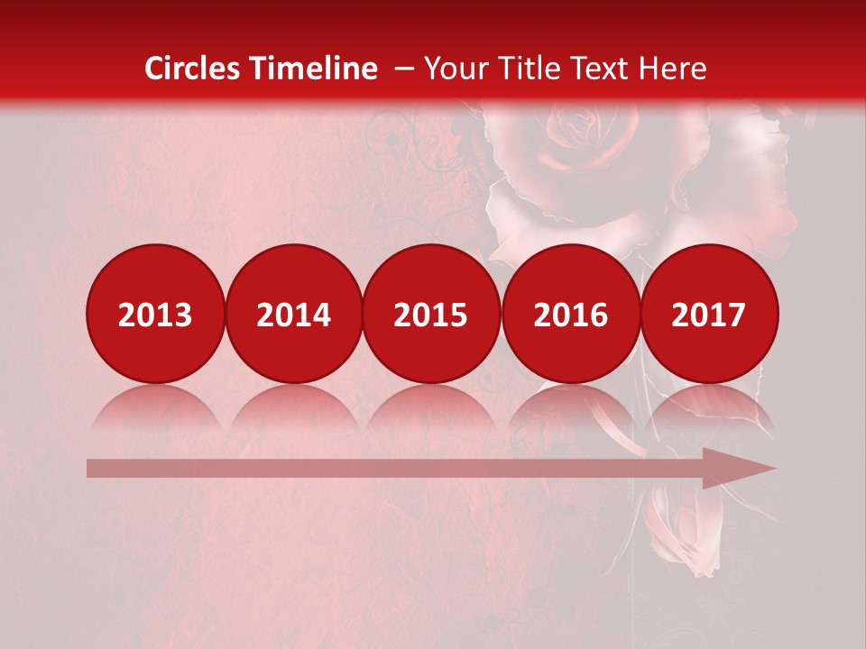 Kwiat Czerwony Kartka PowerPoint Template