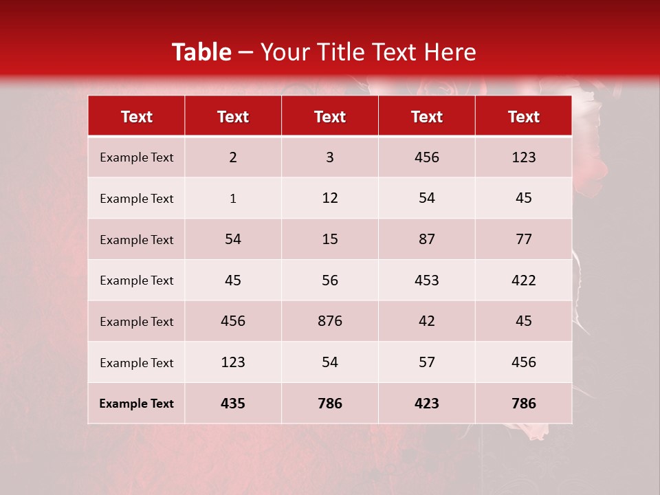 Kwiat Czerwony Kartka PowerPoint Template