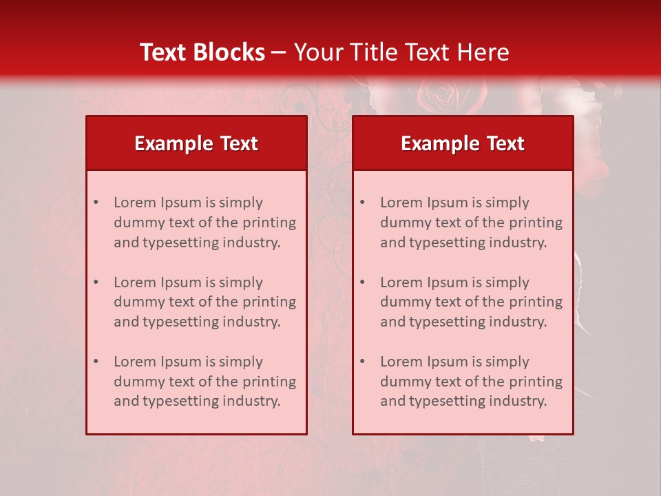 Kwiat Czerwony Kartka PowerPoint Template