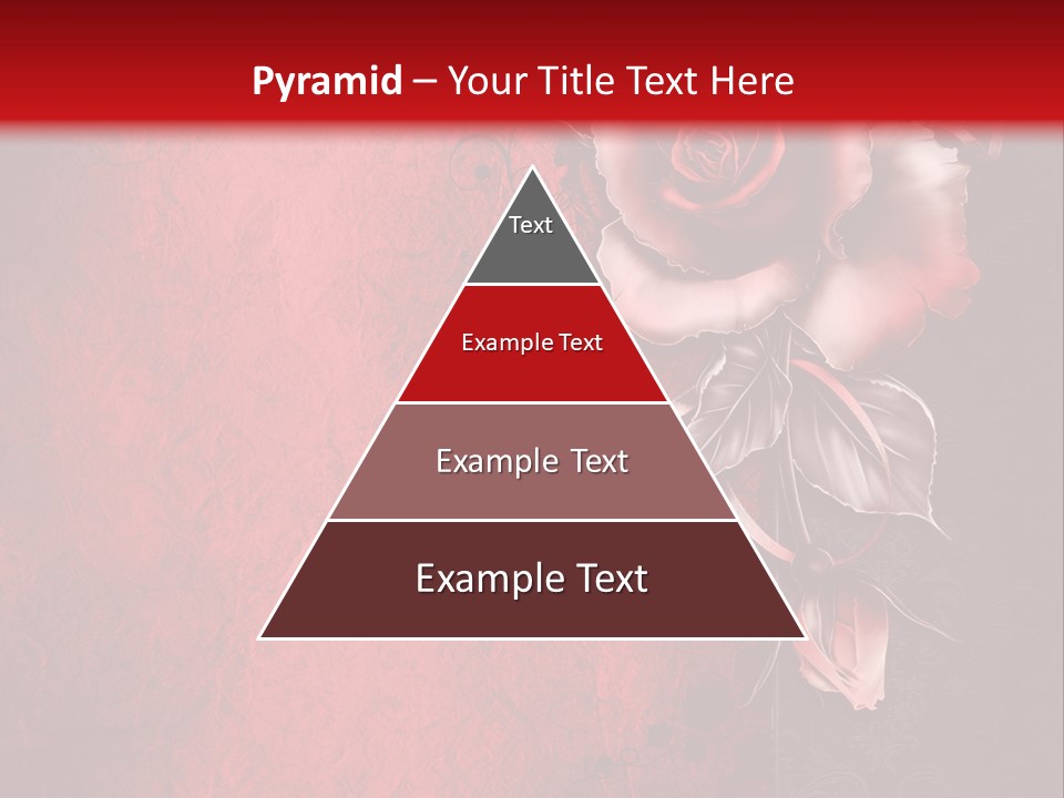 Kwiat Czerwony Kartka PowerPoint Template