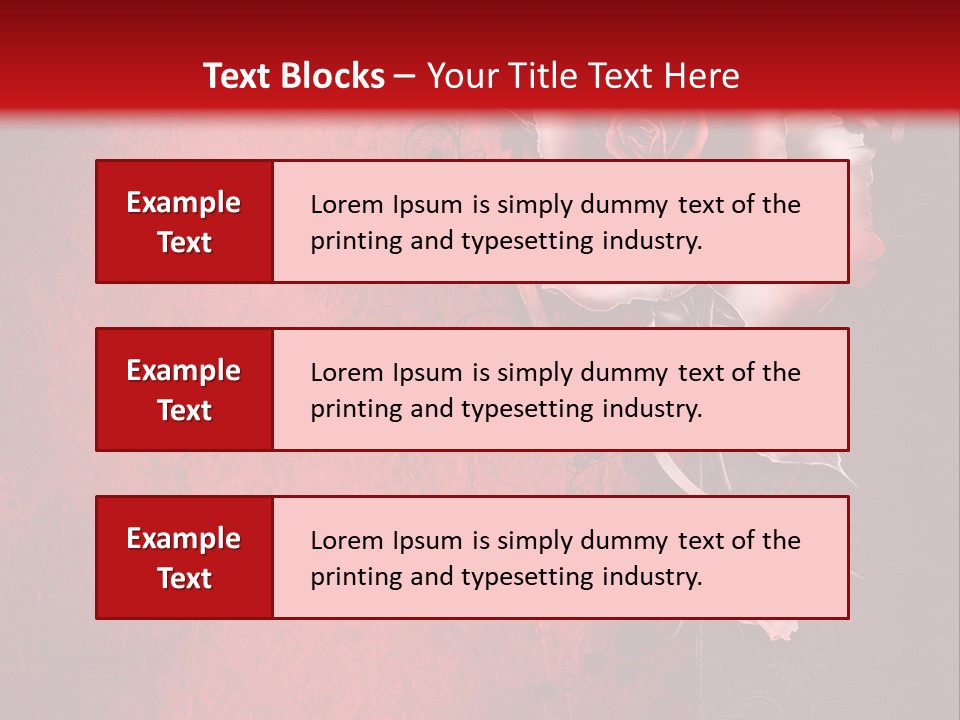 Kwiat Czerwony Kartka PowerPoint Template