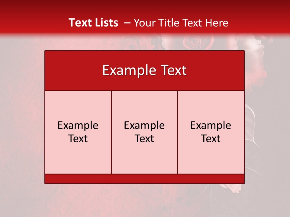 Kwiat Czerwony Kartka PowerPoint Template