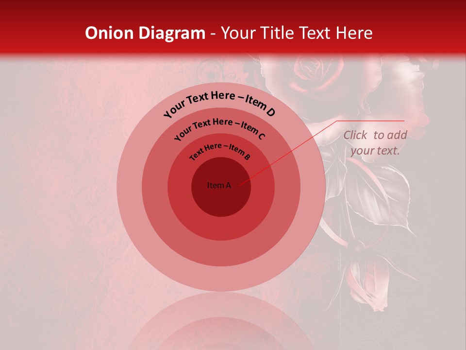 Kwiat Czerwony Kartka PowerPoint Template