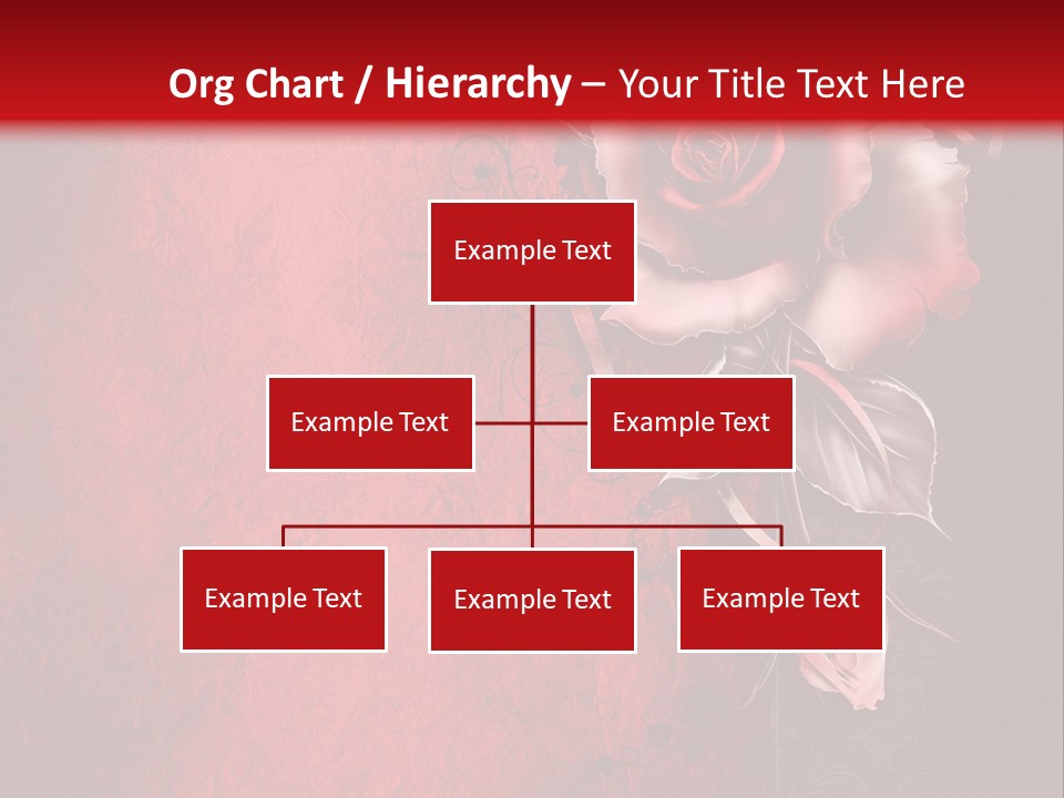 Kwiat Czerwony Kartka PowerPoint Template