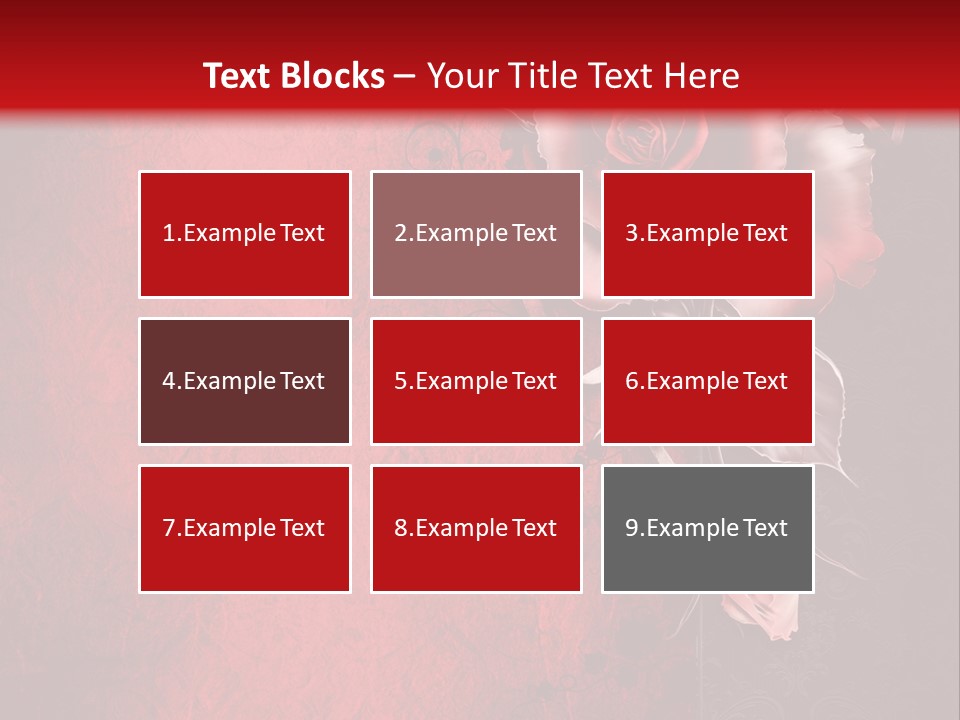 Kwiat Czerwony Kartka PowerPoint Template