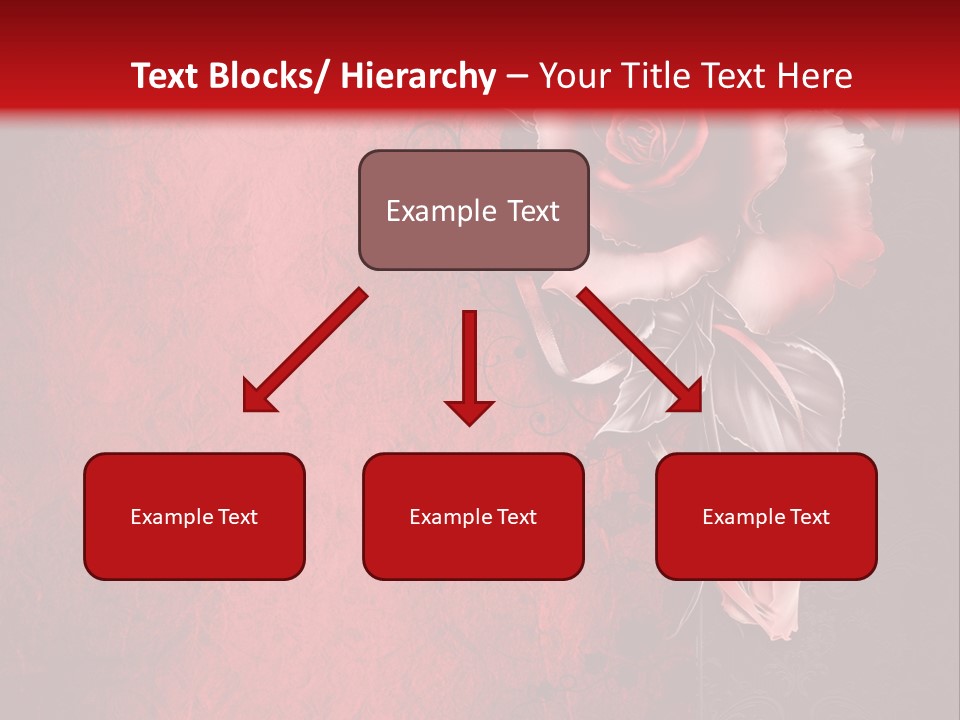 Kwiat Czerwony Kartka PowerPoint Template