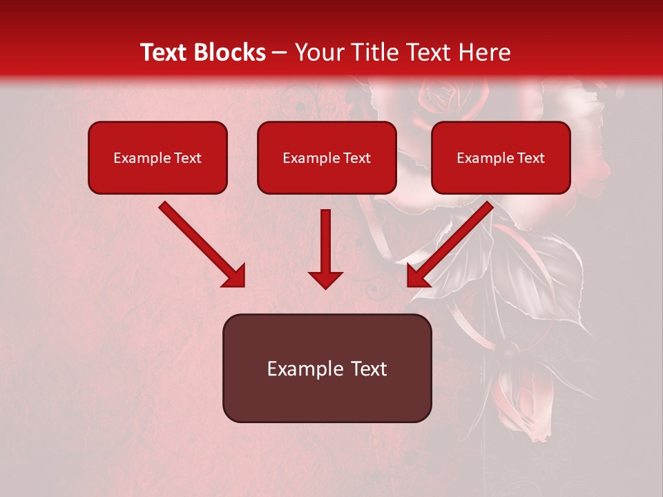 Kwiat Czerwony Kartka PowerPoint Template