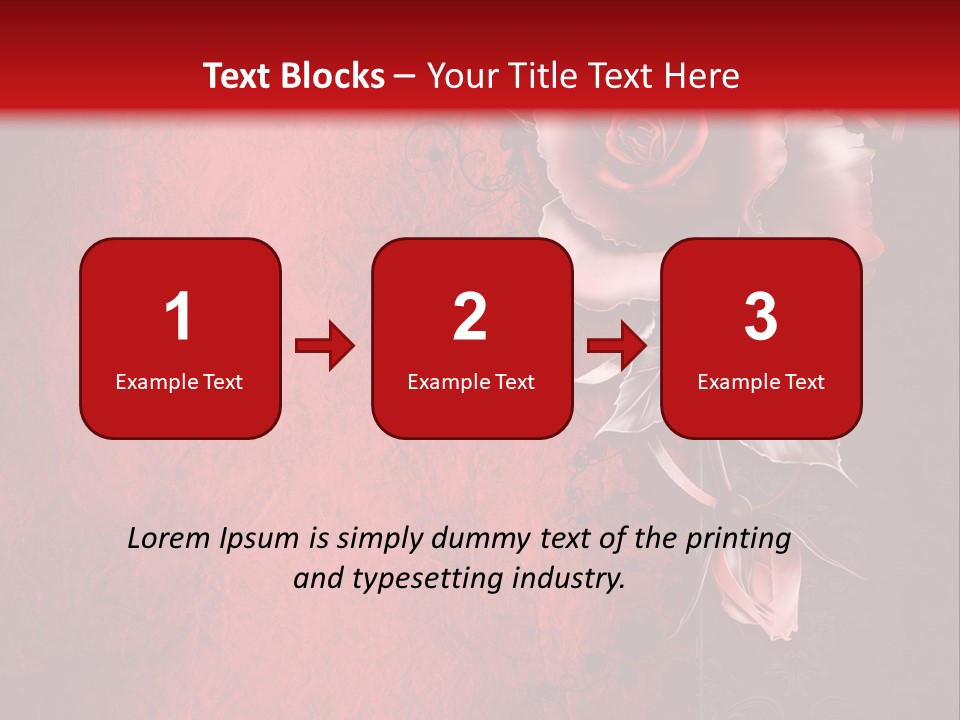 Kwiat Czerwony Kartka PowerPoint Template