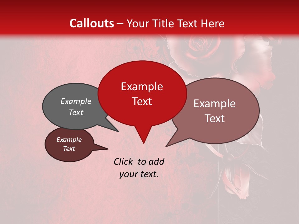 Kwiat Czerwony Kartka PowerPoint Template