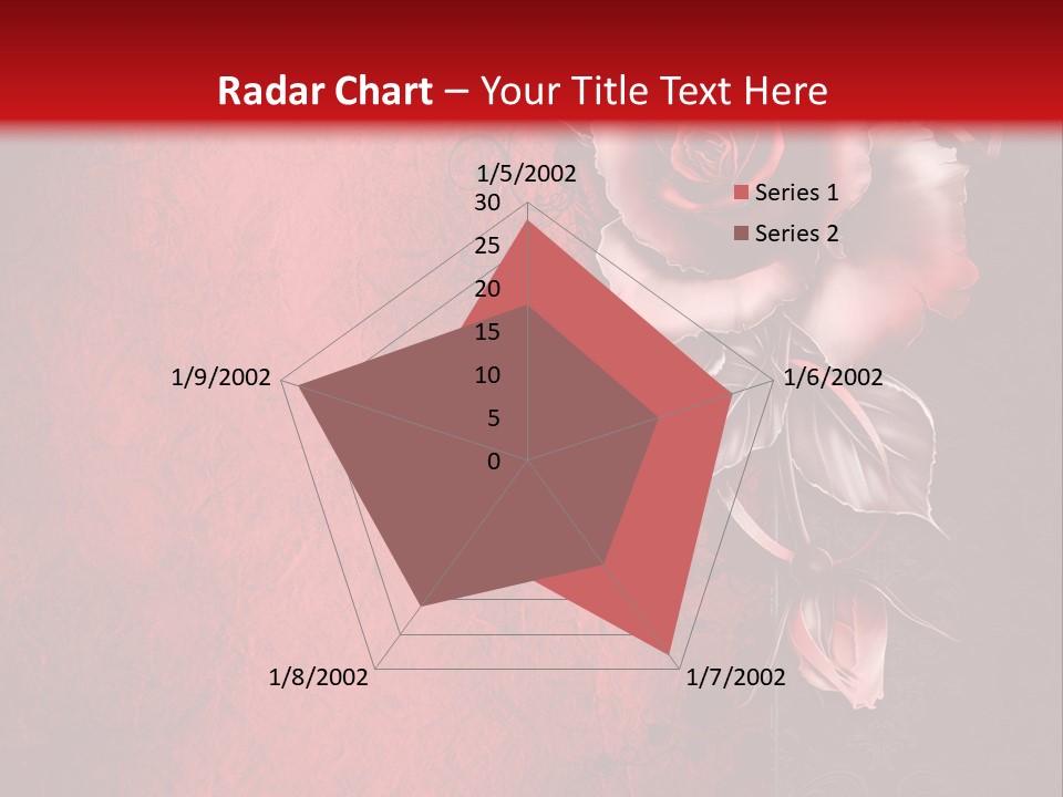Kwiat Czerwony Kartka PowerPoint Template