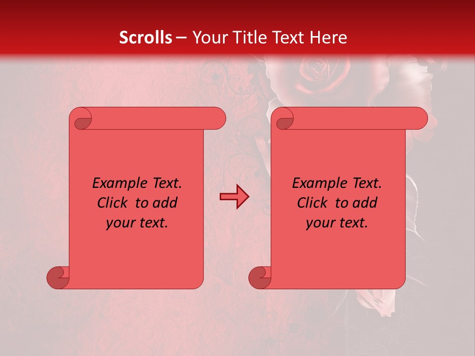 Kwiat Czerwony Kartka PowerPoint Template