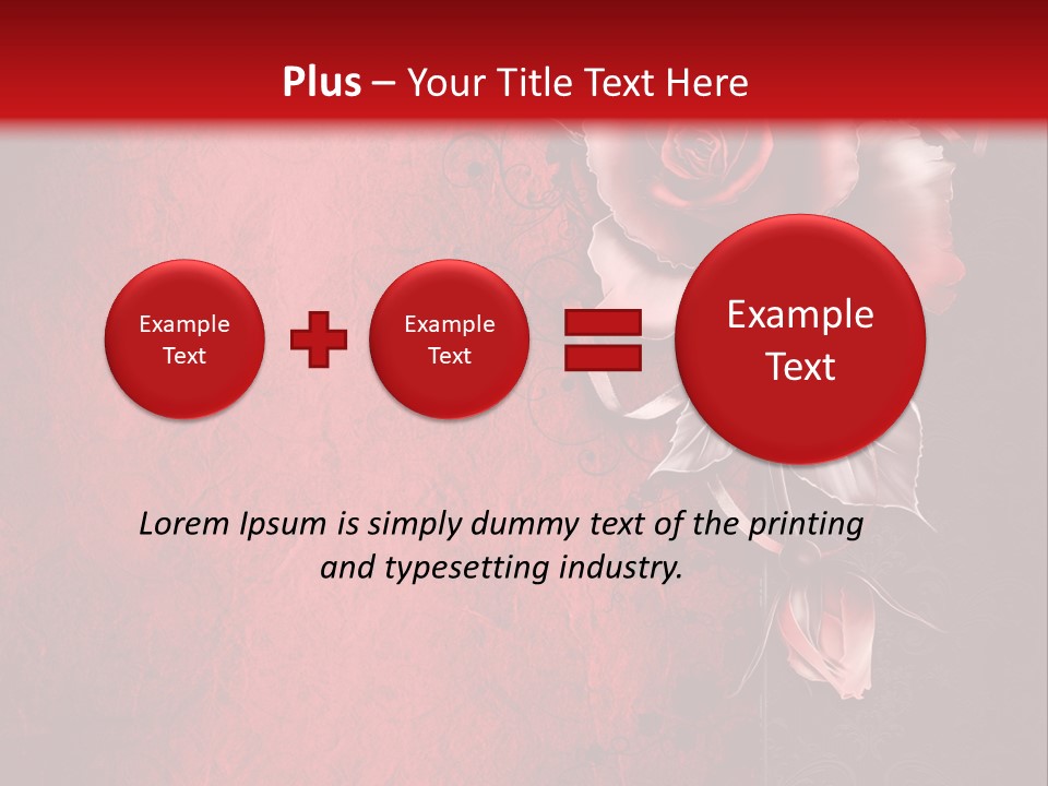 Kwiat Czerwony Kartka PowerPoint Template