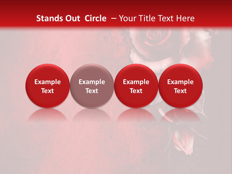 Kwiat Czerwony Kartka PowerPoint Template