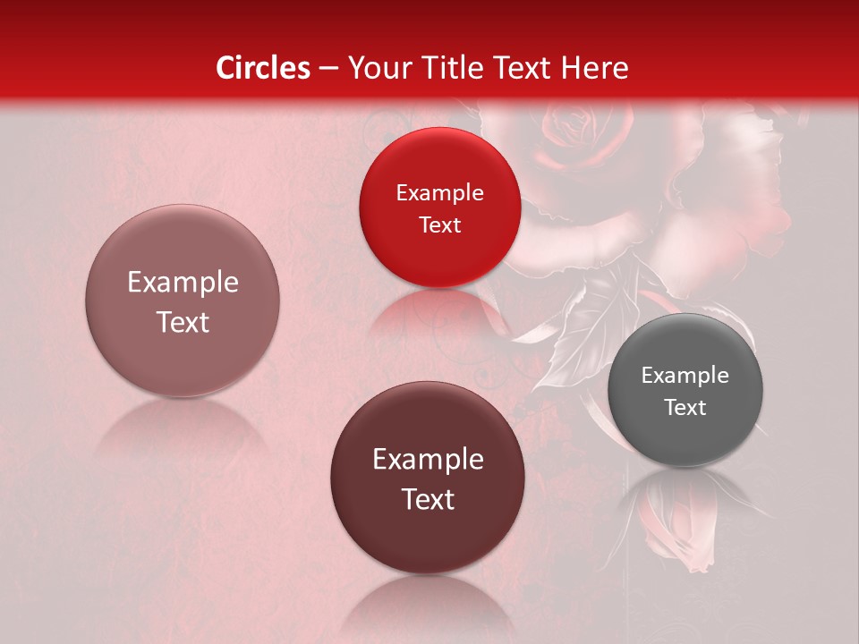 Kwiat Czerwony Kartka PowerPoint Template