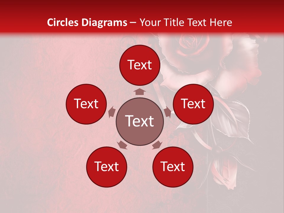 Kwiat Czerwony Kartka PowerPoint Template