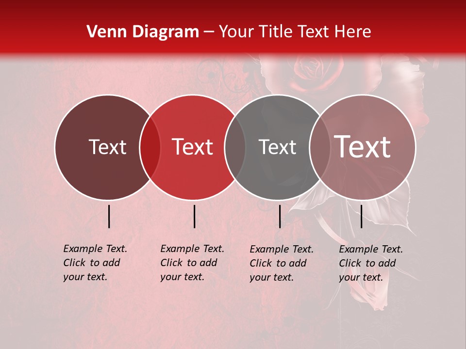 Kwiat Czerwony Kartka PowerPoint Template