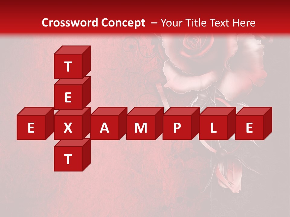 Kwiat Czerwony Kartka PowerPoint Template