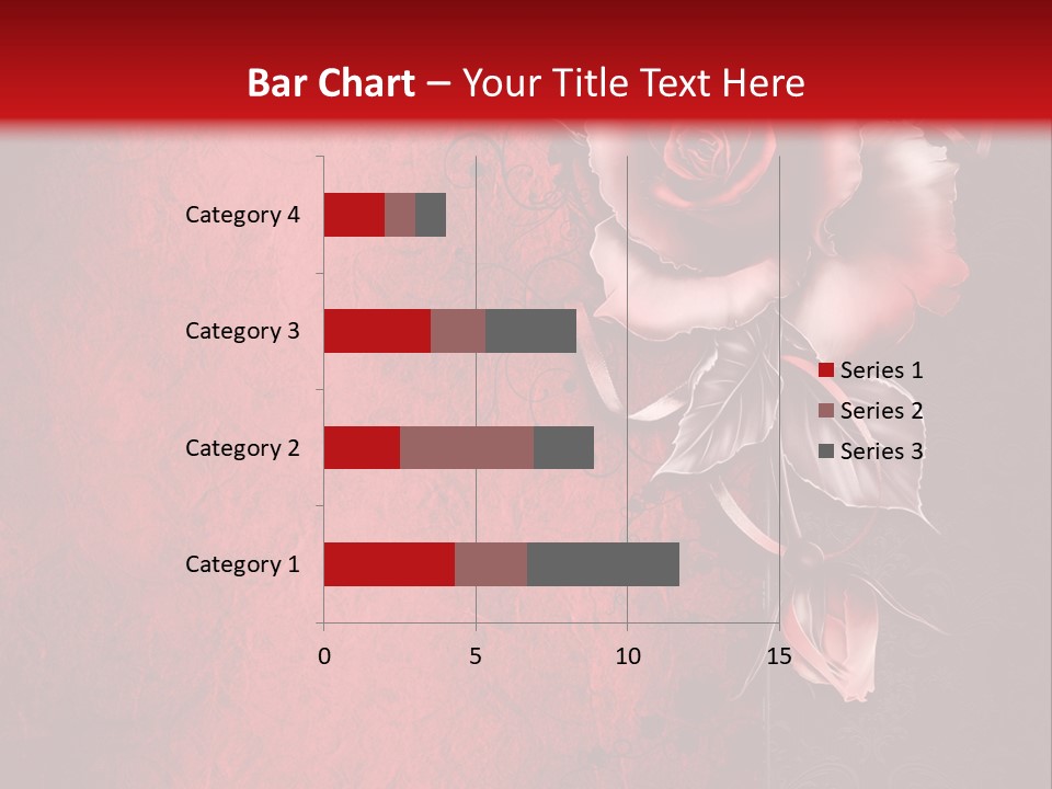 Kwiat Czerwony Kartka PowerPoint Template