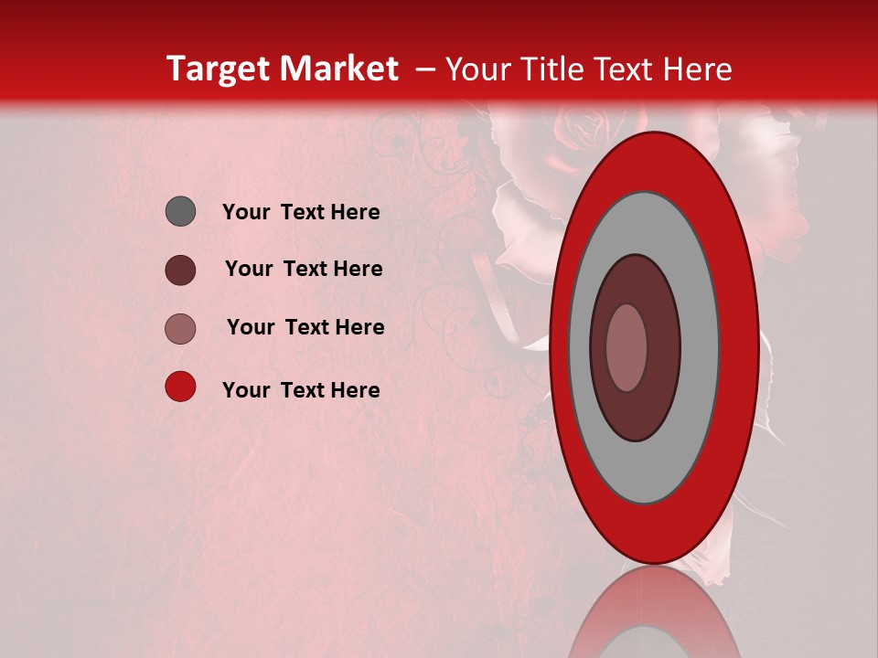 Kwiat Czerwony Kartka PowerPoint Template