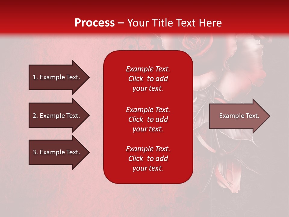 Kwiat Czerwony Kartka PowerPoint Template