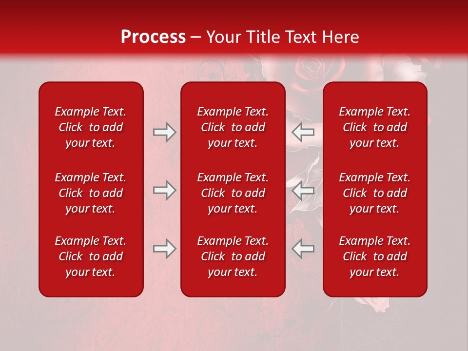 Kwiat Czerwony Kartka PowerPoint Template