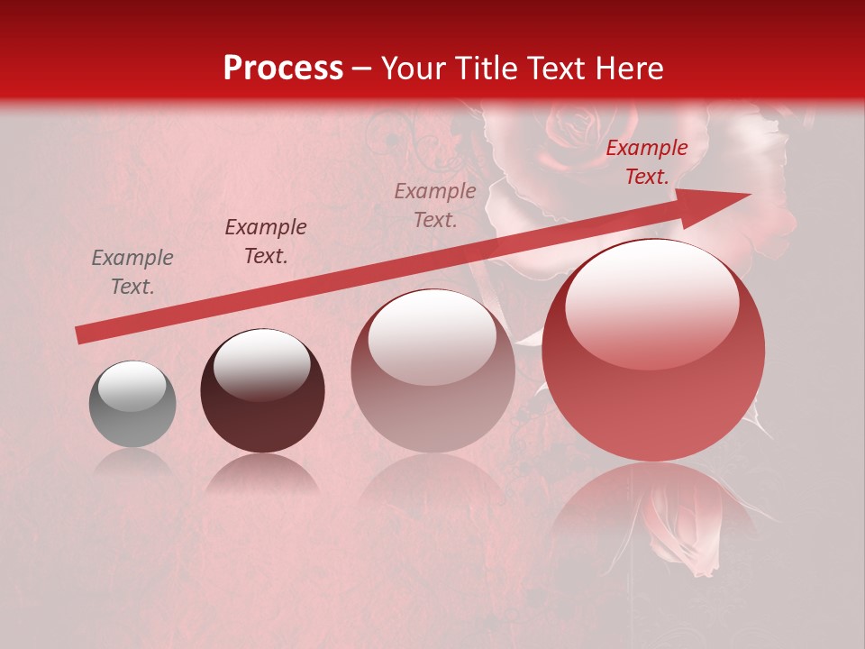 Kwiat Czerwony Kartka PowerPoint Template