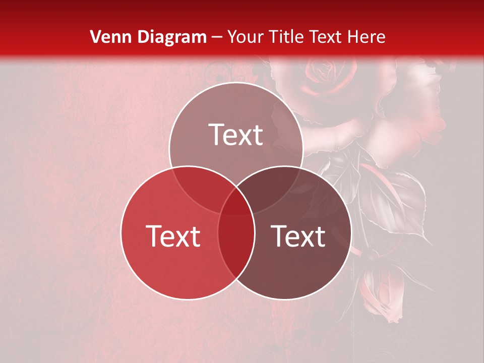 Kwiat Czerwony Kartka PowerPoint Template