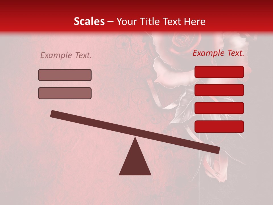 Kwiat Czerwony Kartka PowerPoint Template