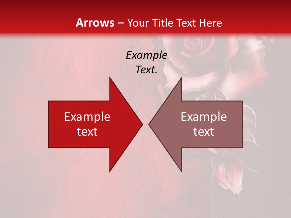 Kwiat Czerwony Kartka PowerPoint Template