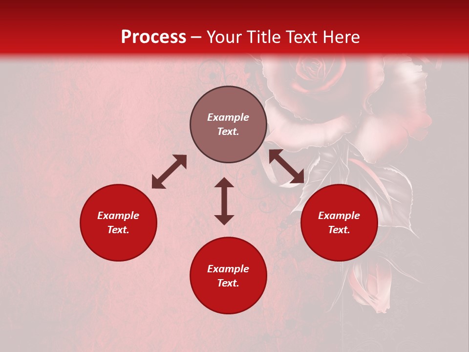 Kwiat Czerwony Kartka PowerPoint Template