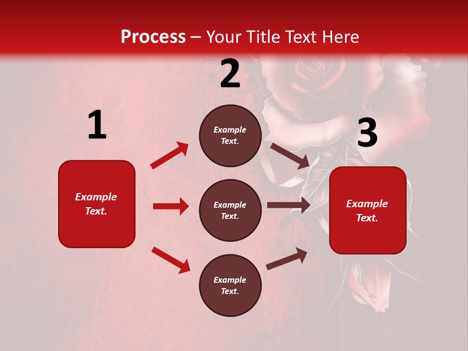 Kwiat Czerwony Kartka PowerPoint Template