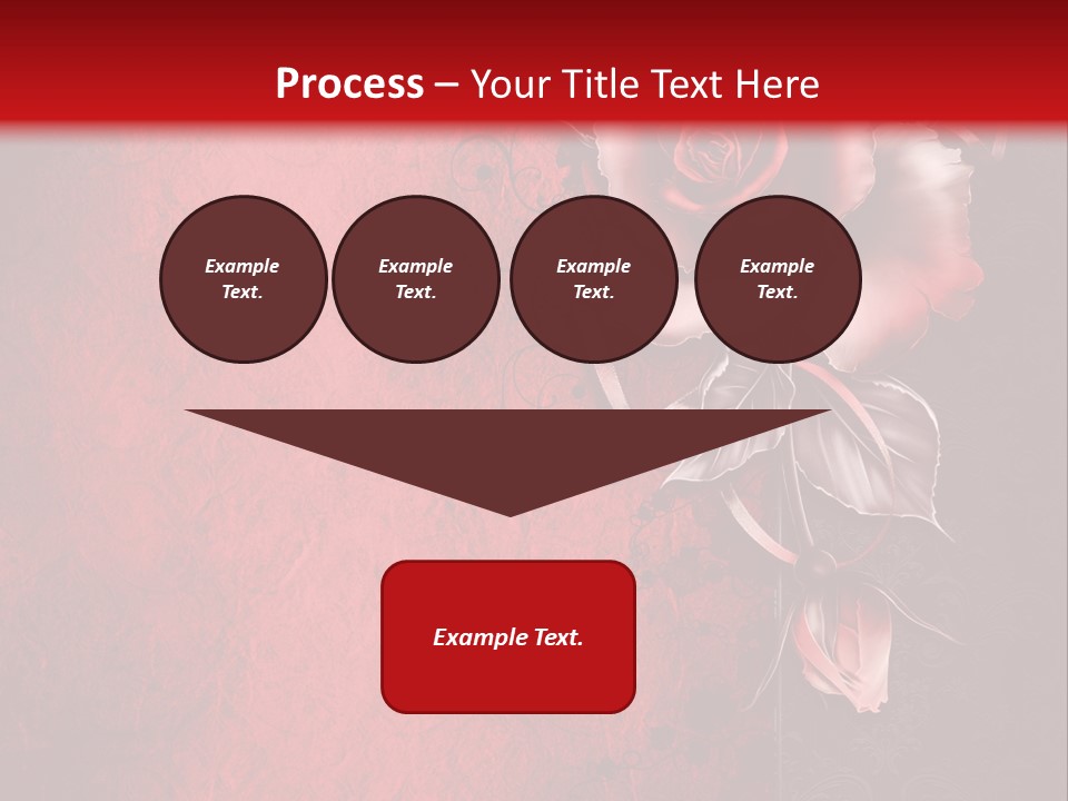 Kwiat Czerwony Kartka PowerPoint Template