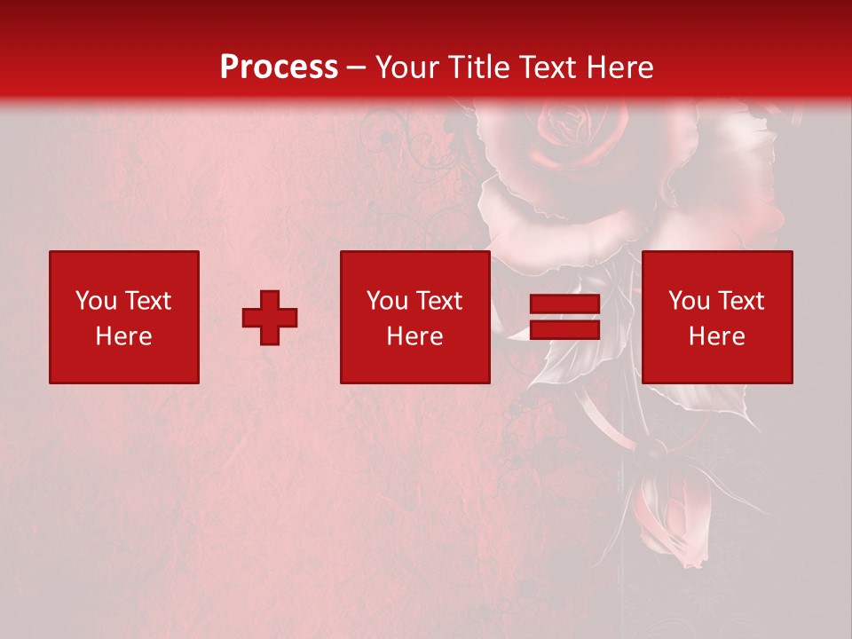 Kwiat Czerwony Kartka PowerPoint Template