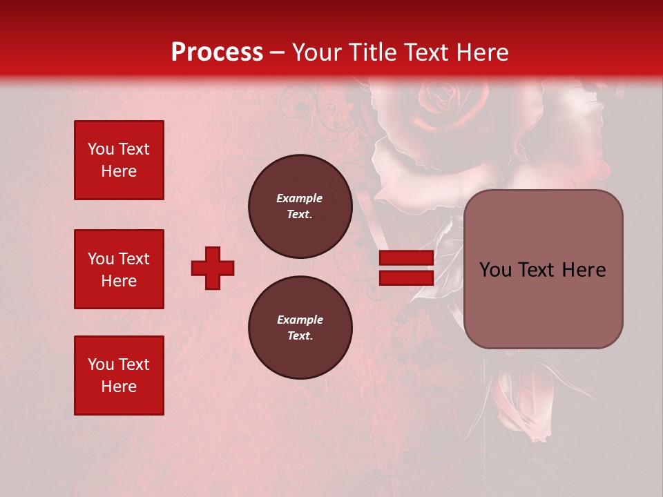Kwiat Czerwony Kartka PowerPoint Template