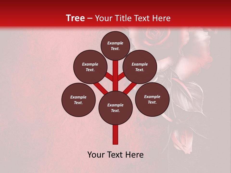 Kwiat Czerwony Kartka PowerPoint Template