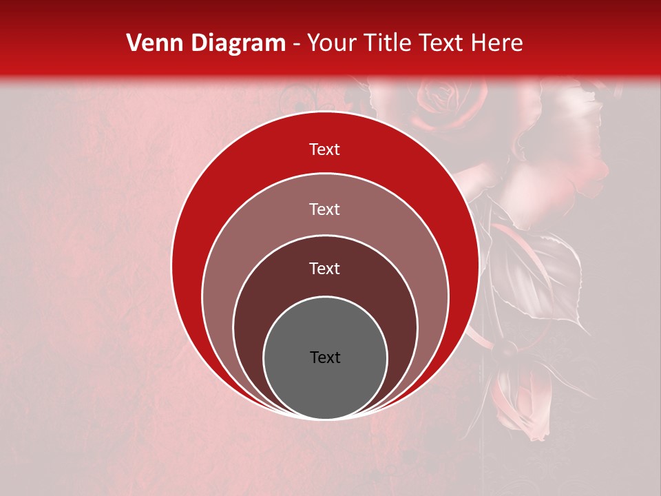 Kwiat Czerwony Kartka PowerPoint Template