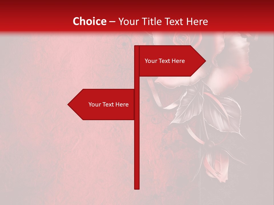 Kwiat Czerwony Kartka PowerPoint Template