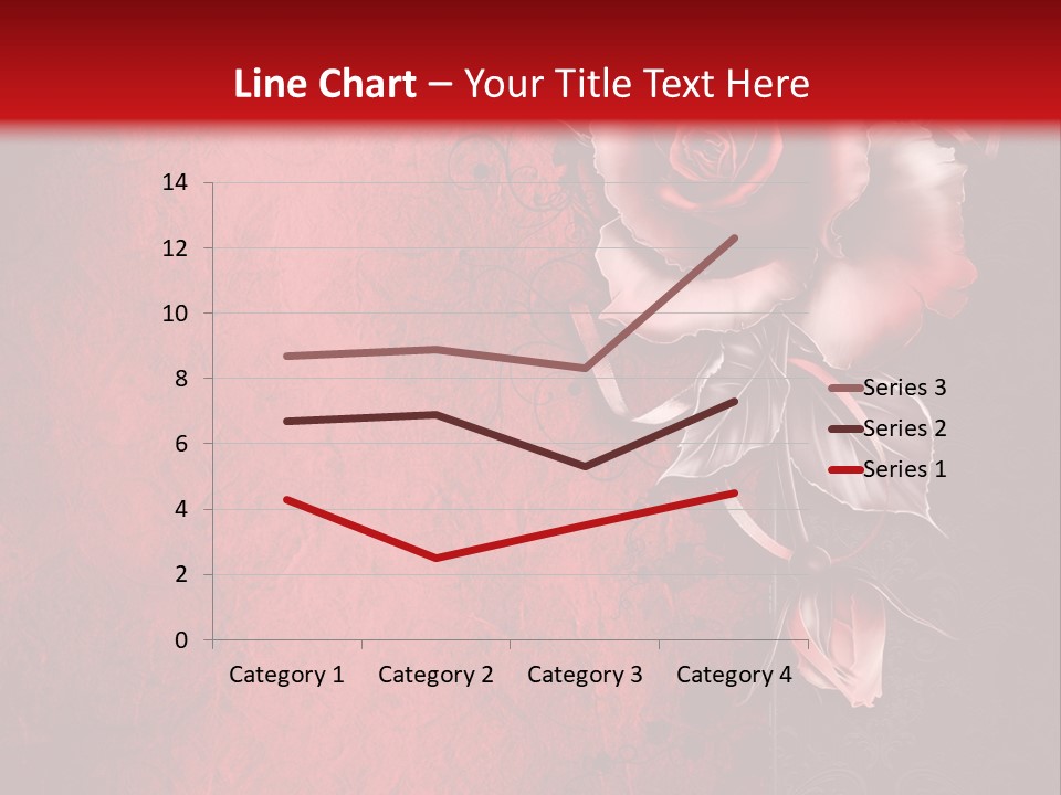 Kwiat Czerwony Kartka PowerPoint Template