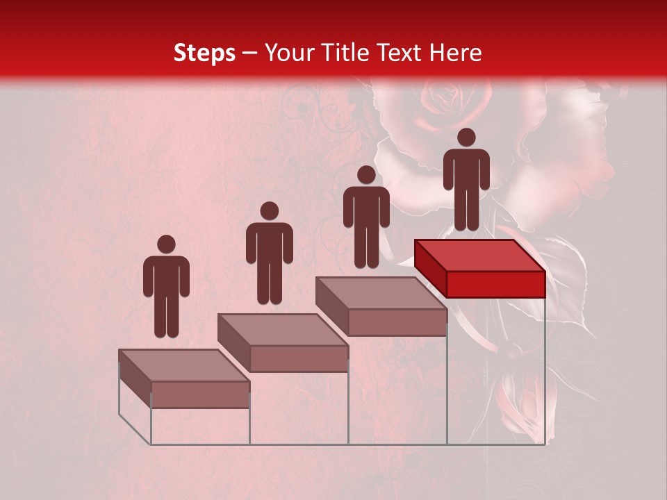 Kwiat Czerwony Kartka PowerPoint Template