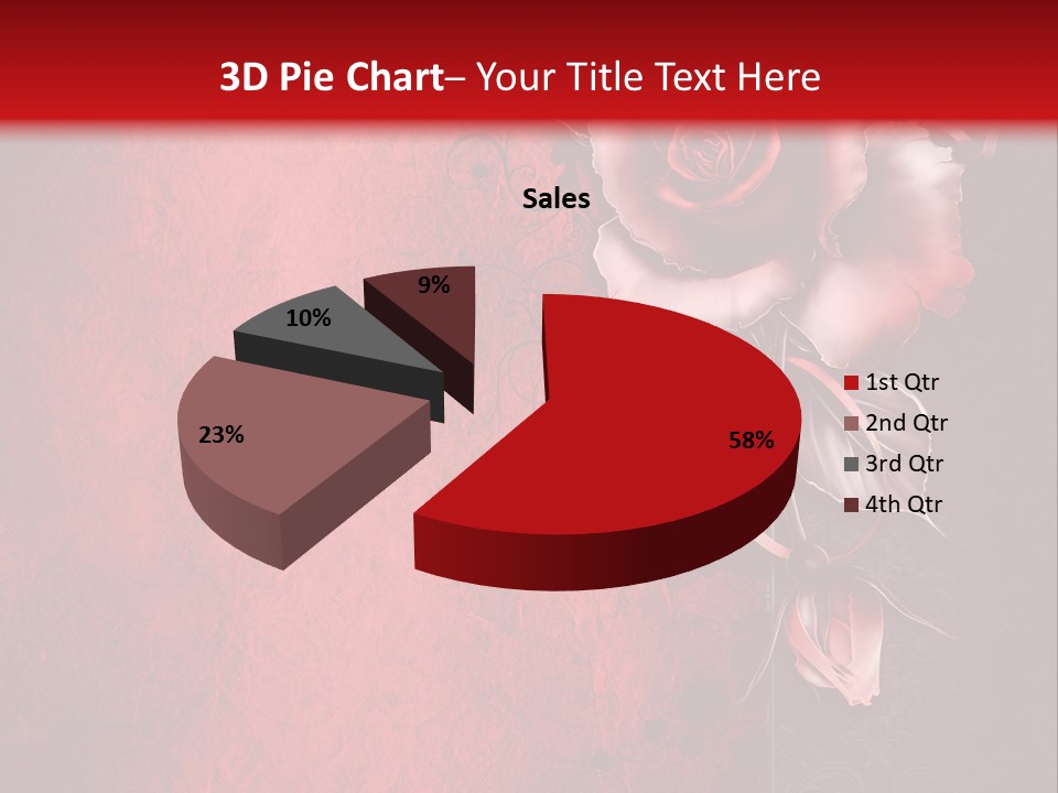 Kwiat Czerwony Kartka PowerPoint Template