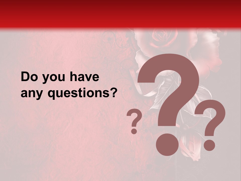 Kwiat Czerwony Kartka PowerPoint Template