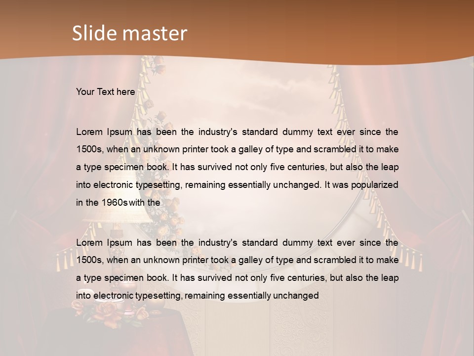 Obrus Wiktoria Czerwony PowerPoint Template