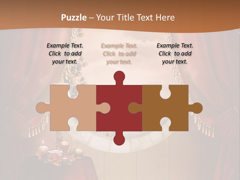 Obrus Wiktoria Czerwony PowerPoint Template